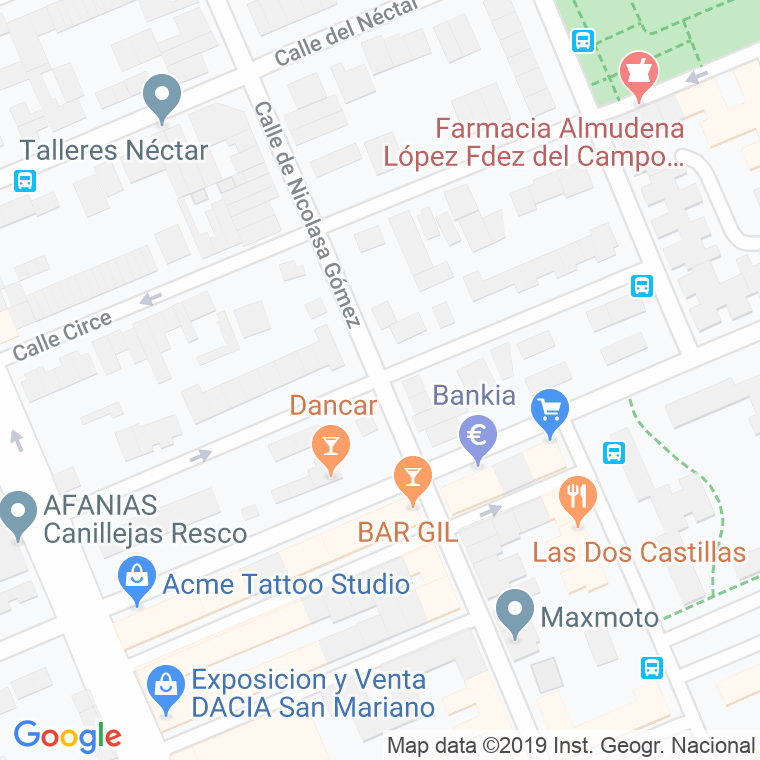 Código Postal calle Canal De La Mancha en Madrid