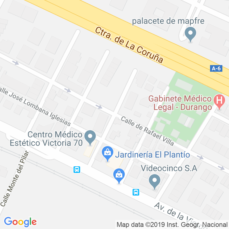 Código Postal calle Carlos Dubois en Madrid
