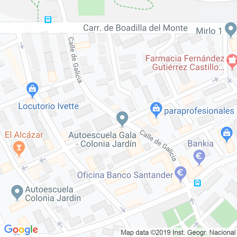 Código Postal calle Galicia   (Impares Del 1 Al Final)  (Pares Del 2 Al Final) en Madrid