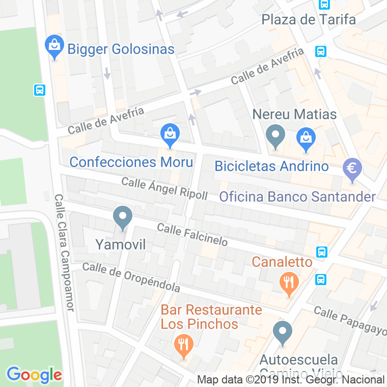 Código Postal calle Angel Ripoll en Madrid