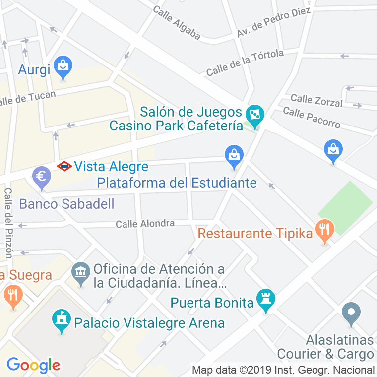 Código Postal calle Avecilla en Madrid