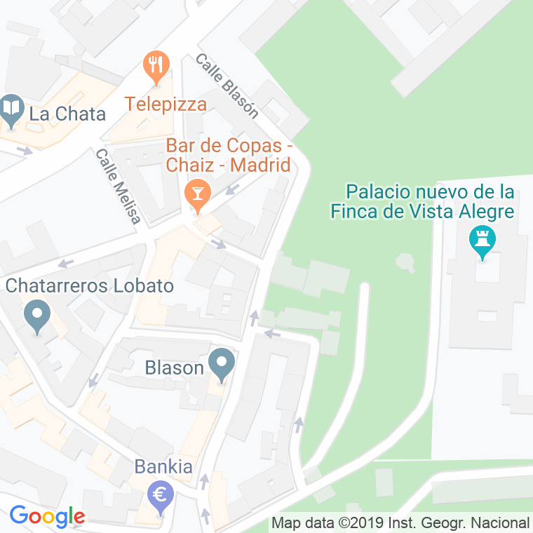Código Postal calle Blason en Madrid