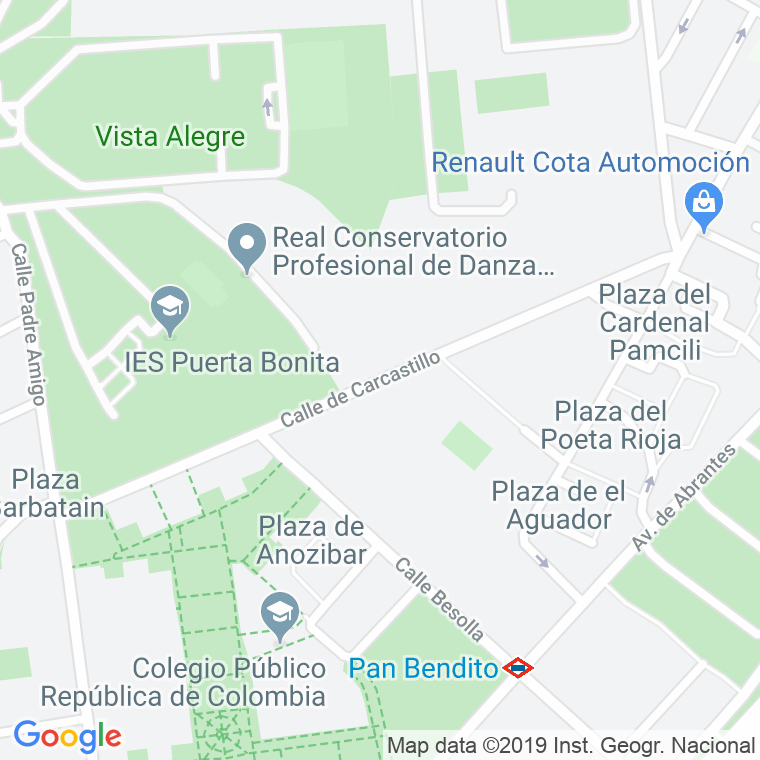 Código Postal calle Carcastillo en Madrid