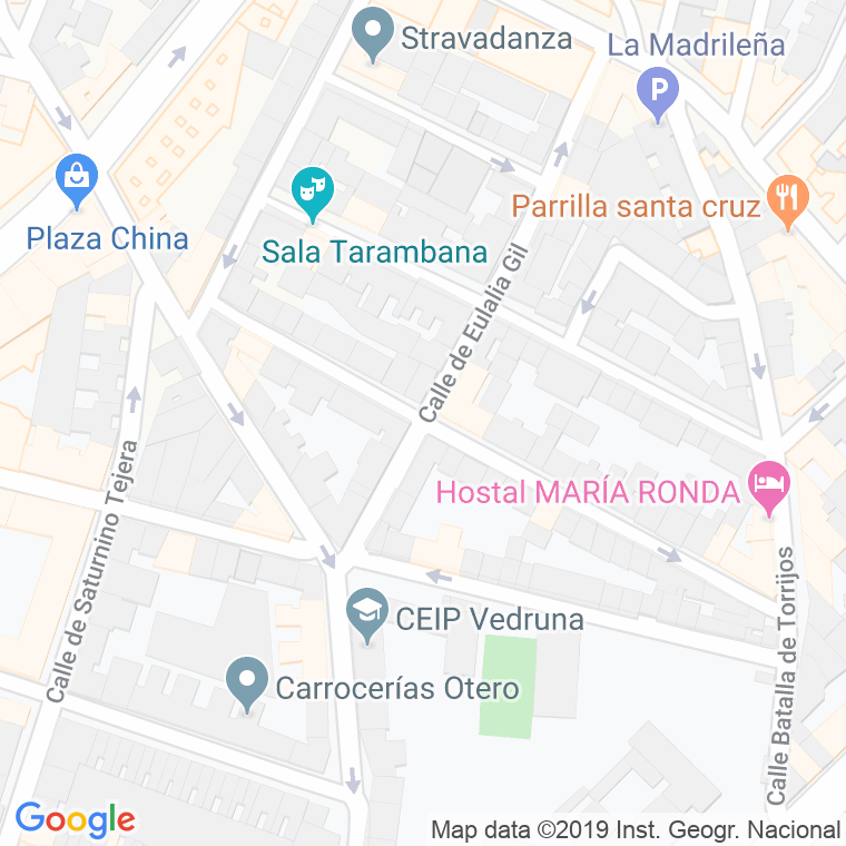Código Postal calle Carolina Paino en Madrid