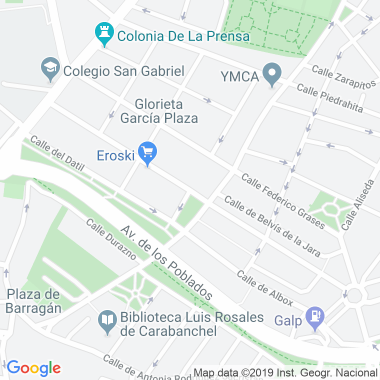 Código Postal calle Castellanos, paseo en Madrid