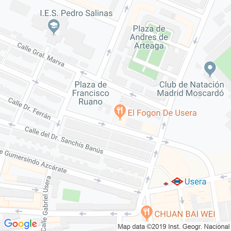 Código Postal calle Francisco Ruano, plaza en Madrid