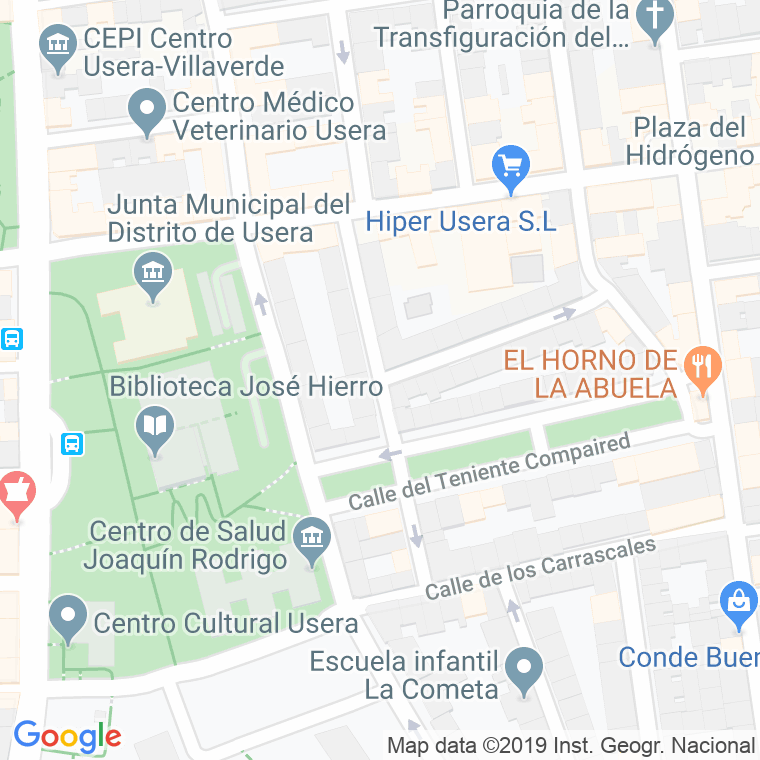 Código Postal calle Justa Garcia en Madrid