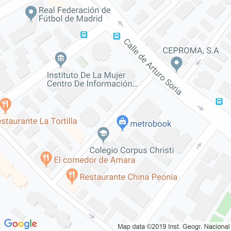 Código Postal calle Amara en Madrid