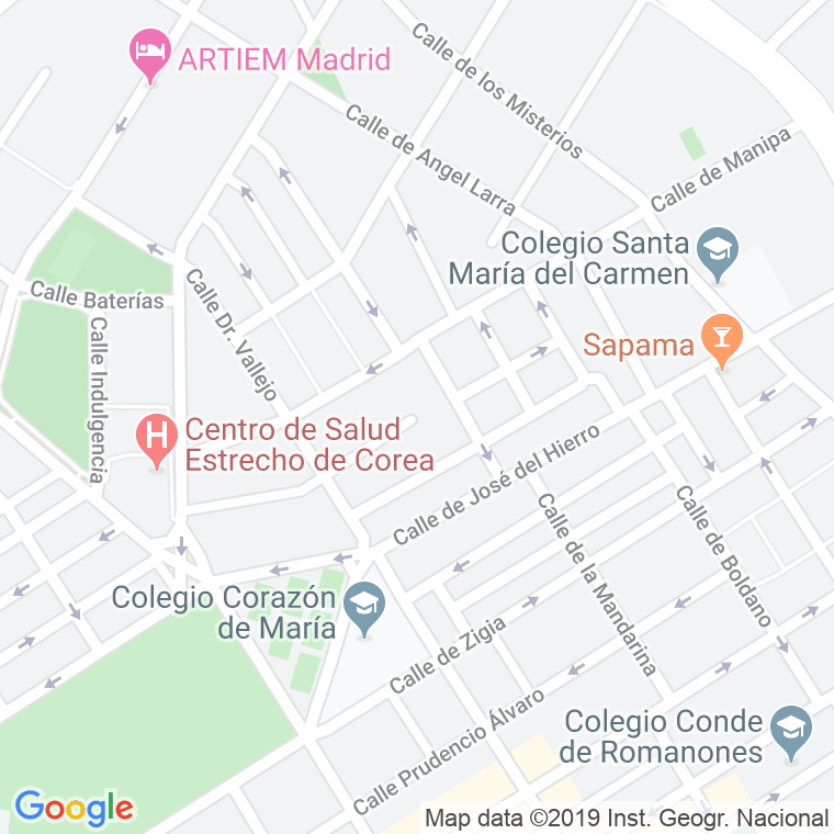 Código Postal calle Arfe, Los en Madrid