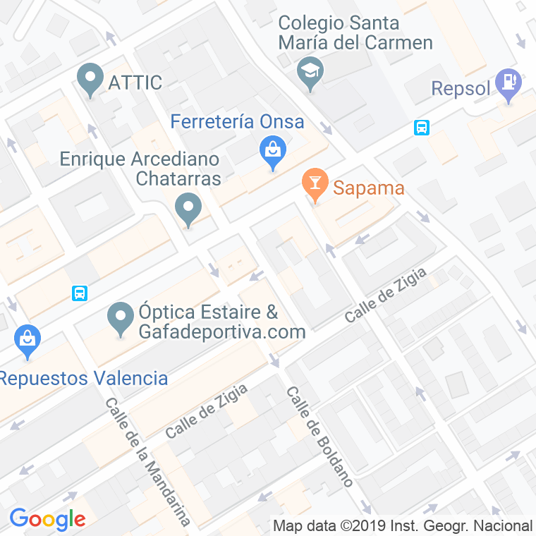 Código Postal calle Avellana en Madrid