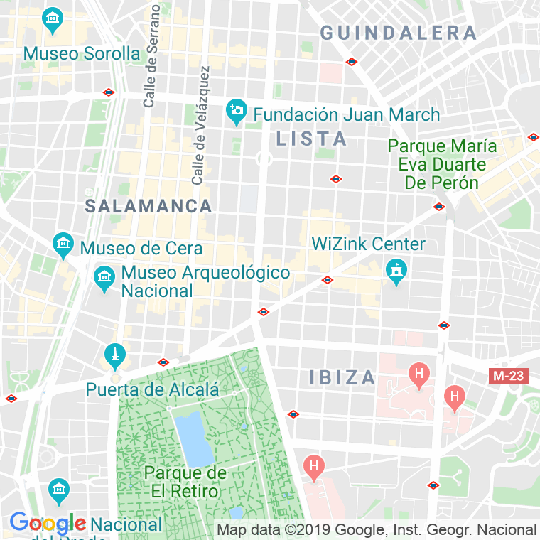 Código Postal calle Elvira Goya, paso Particular en Madrid