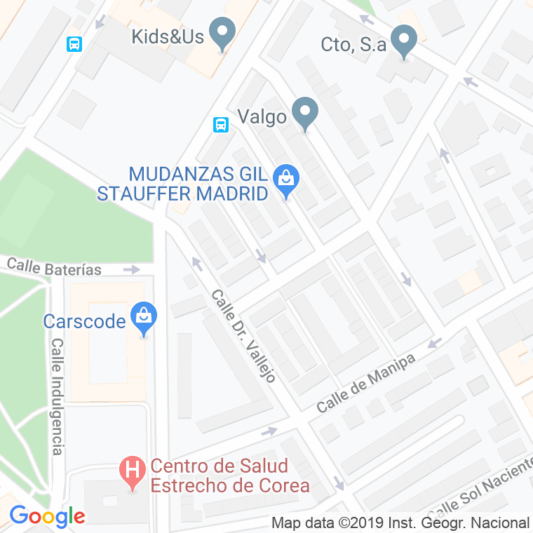 Código Postal calle Gil De Ontañon en Madrid