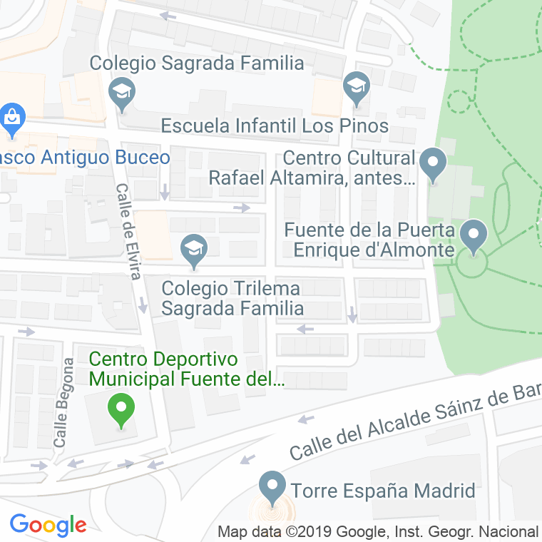 Código Postal calle Basilio Paraiso en Madrid