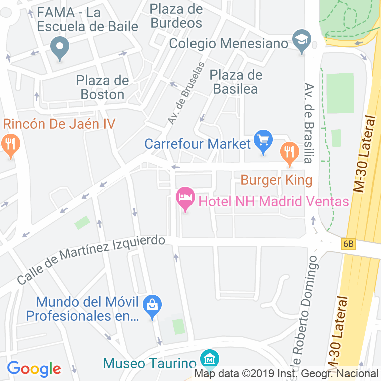 Código Postal calle Biarritz en Madrid