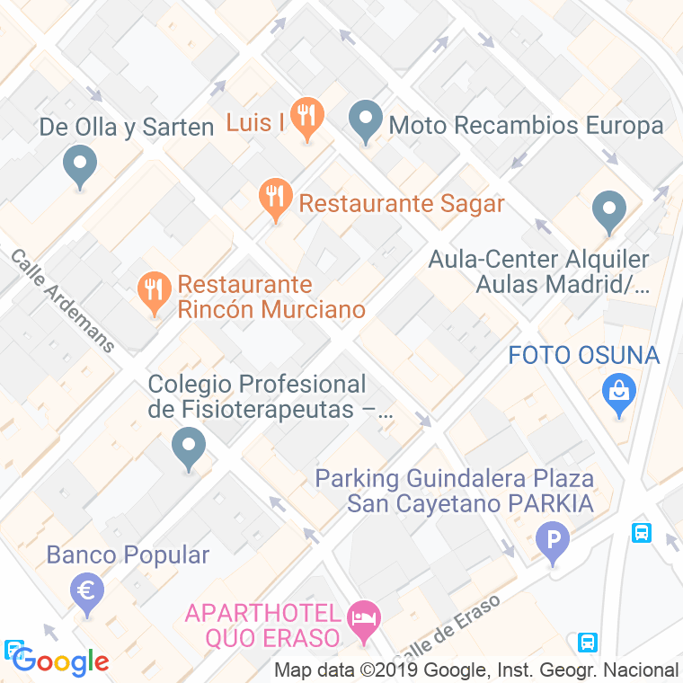 Código Postal calle Jose Picon en Madrid