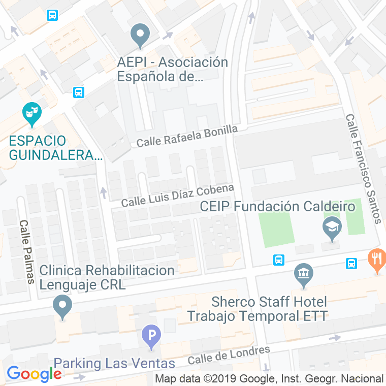 Código Postal calle Luis Diaz Cobeña en Madrid