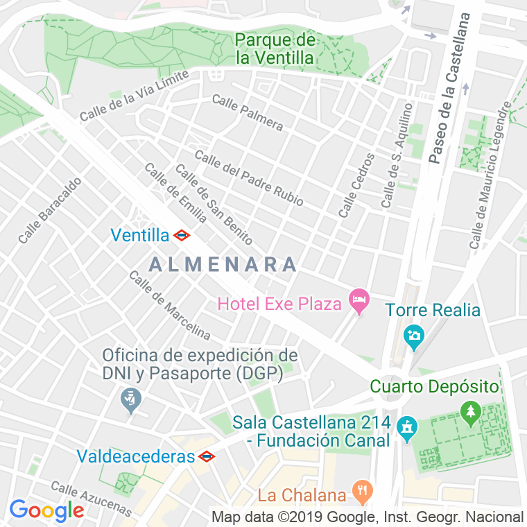 Código Postal calle Cañaveral en Madrid