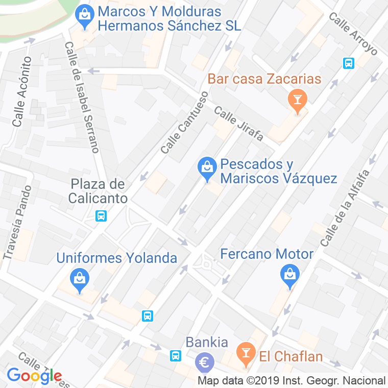 Código Postal calle Francisca Calonge en Madrid