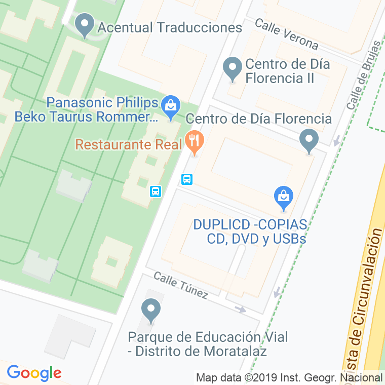 Código Postal calle Damasco en Madrid