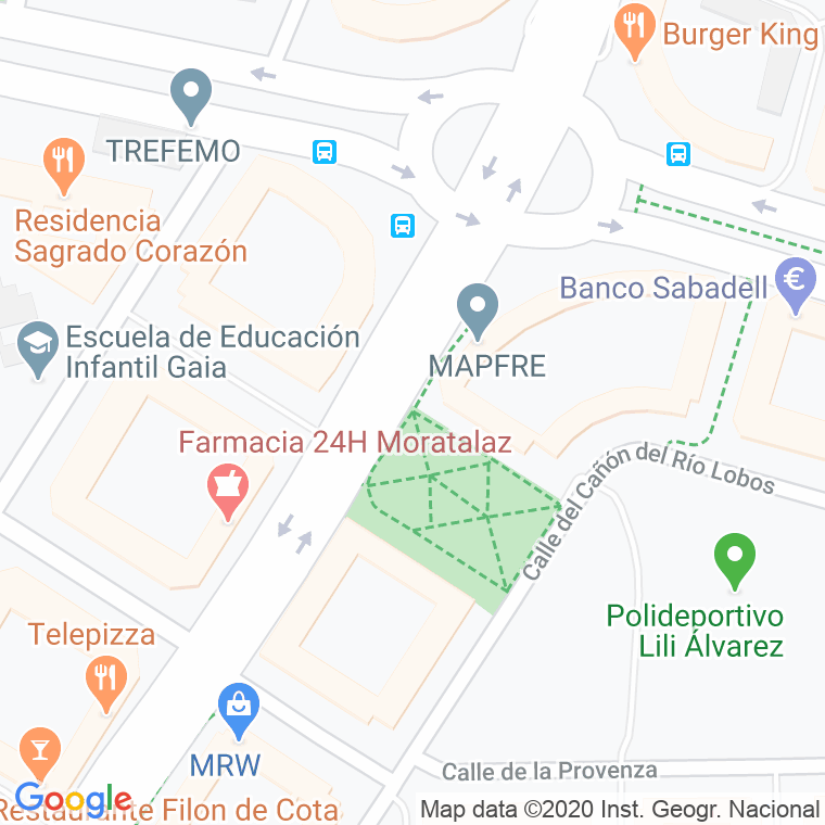 Código Postal calle Montfragüe en Madrid