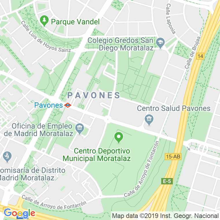 Código Postal calle Valdebernardo en Madrid