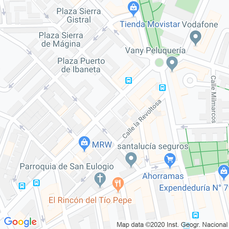 Código Postal calle Justina De La Fuente en Madrid