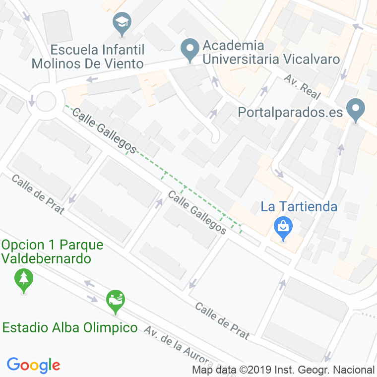 Código Postal calle Gallegos en Madrid