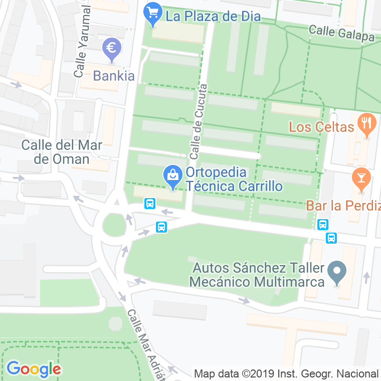 Código Postal calle Buritica en Madrid