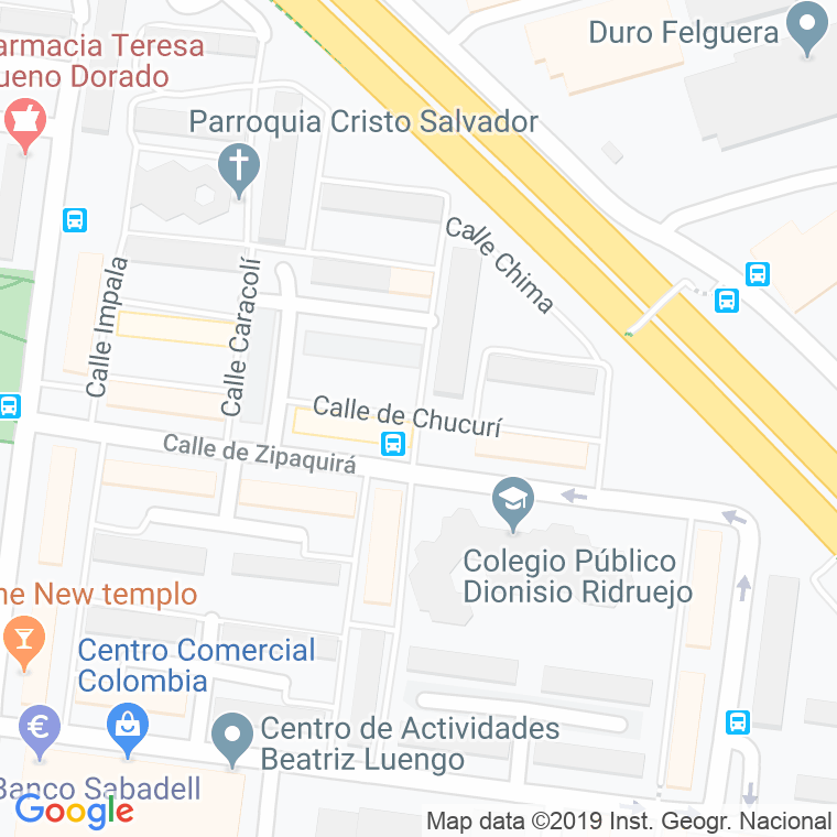 Código Postal calle Chucuri en Madrid
