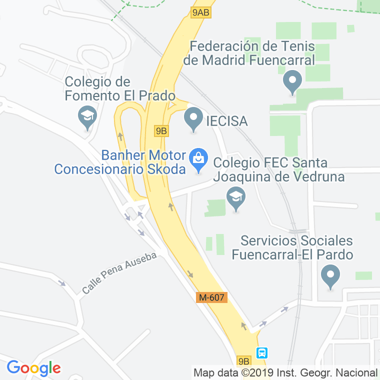 Código Postal calle Costa Brava, travesia en Madrid
