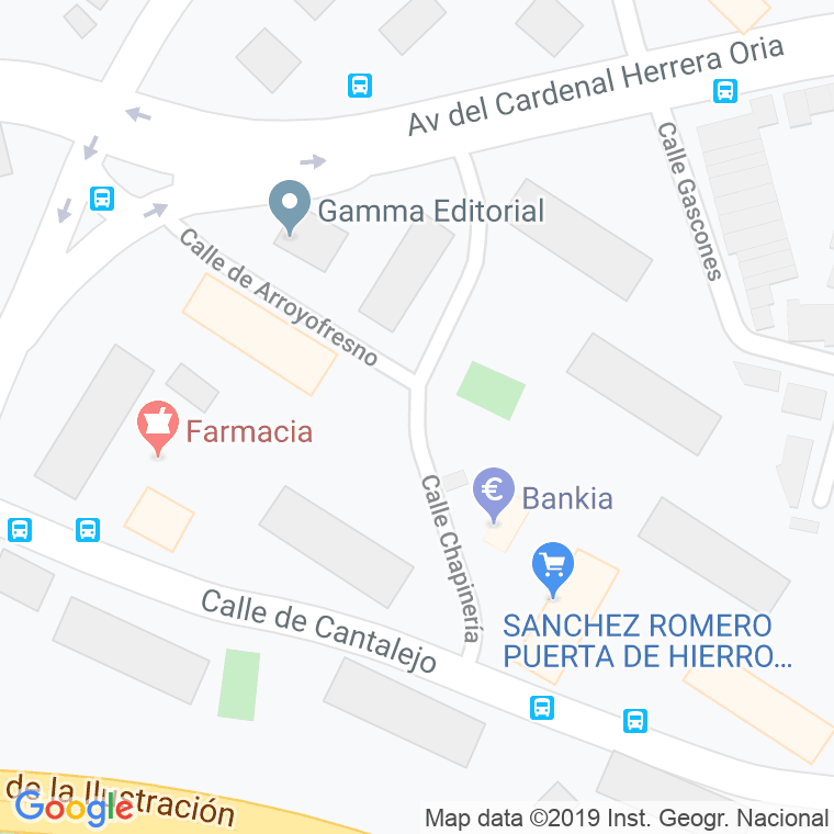 Código Postal calle Chapineria en Madrid