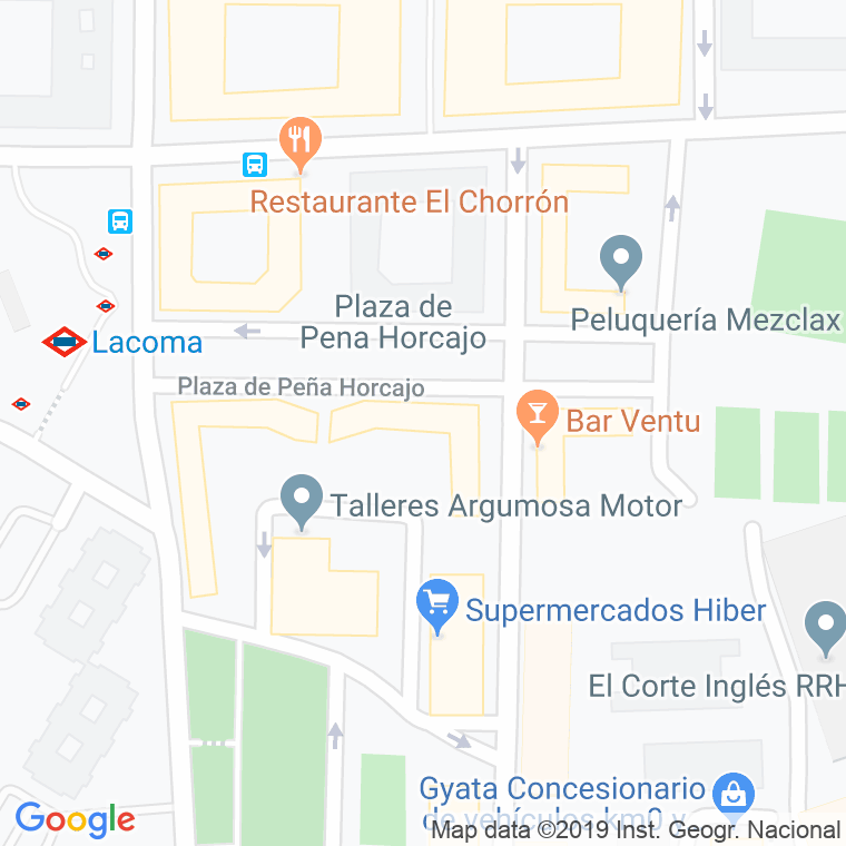 Código Postal calle Coma, la en Madrid
