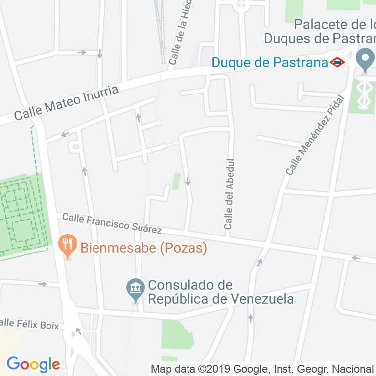 Código Postal calle Abedul en Madrid