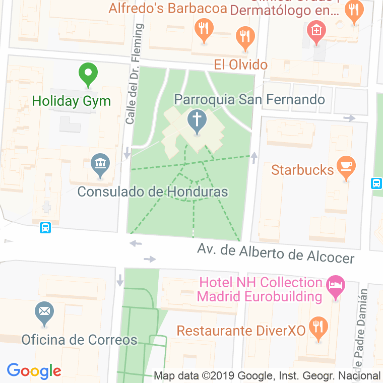 Código Postal calle Jardines De San Fernando en Madrid