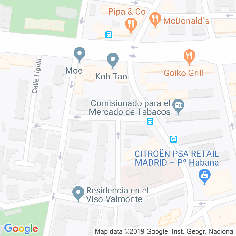 Código Postal calle Veracruz en Madrid