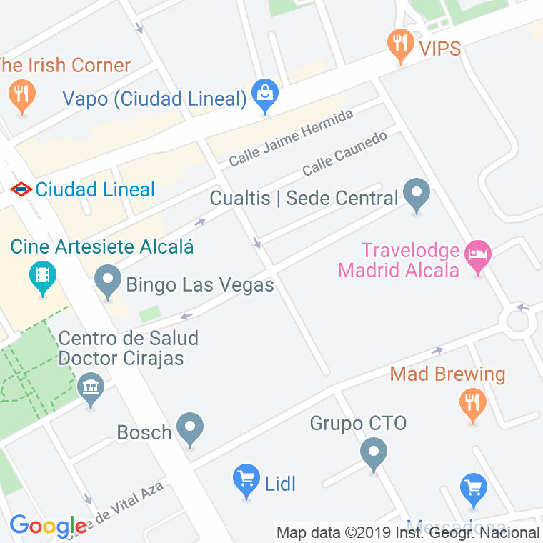 Código Postal calle Argos en Madrid