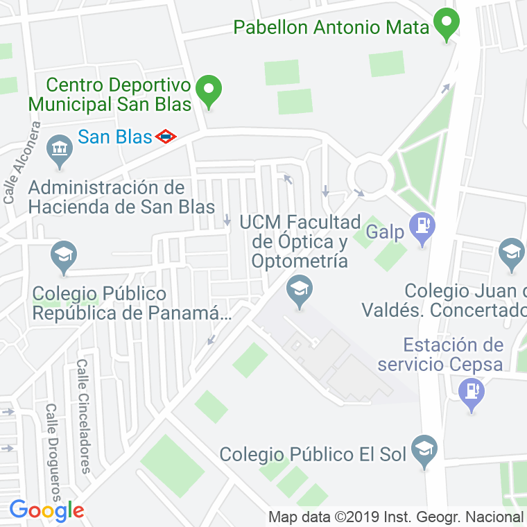 Código Postal calle Ceramistas en Madrid