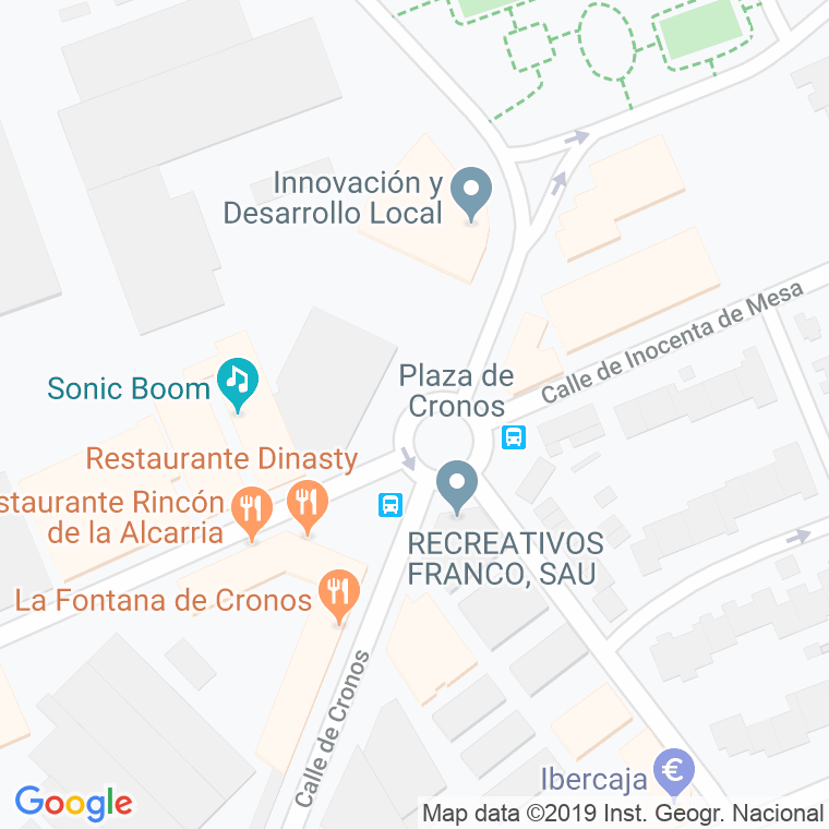 Código Postal calle Cronos, plaza en Madrid