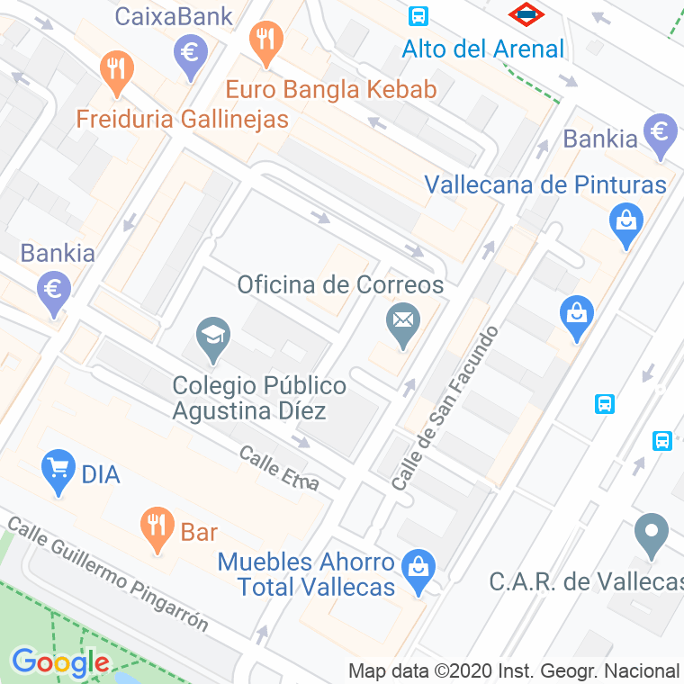 Código Postal calle Macario Barja en Madrid