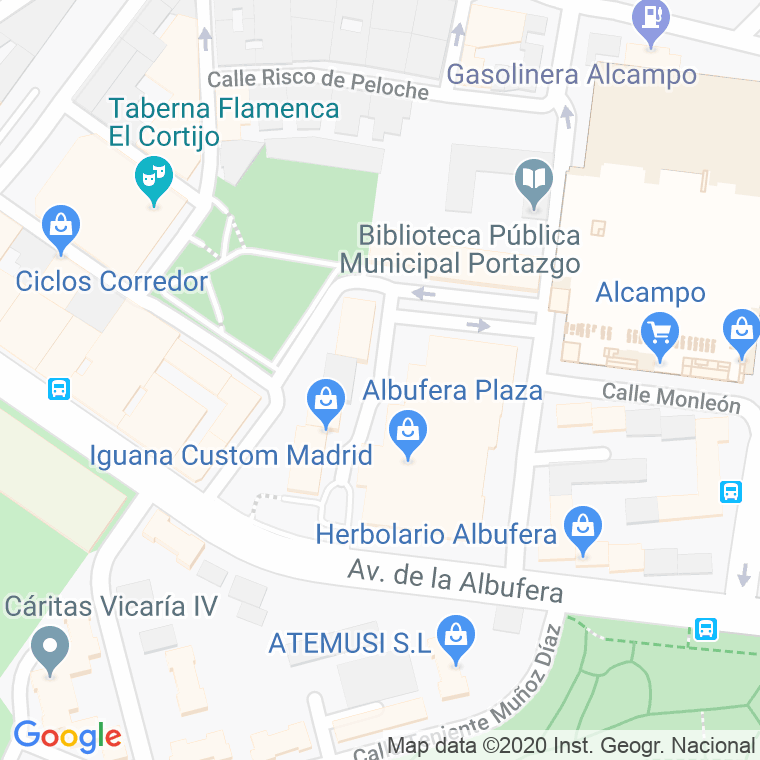 Código Postal calle Mariana Pineda, plaza en Madrid