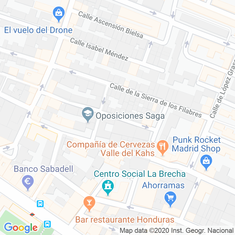Código Postal calle Modesto Alonso en Madrid