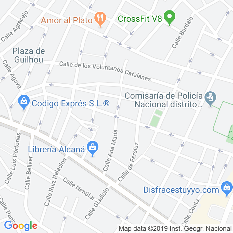 Código Postal calle Ana Maria (Tetuan) en Madrid