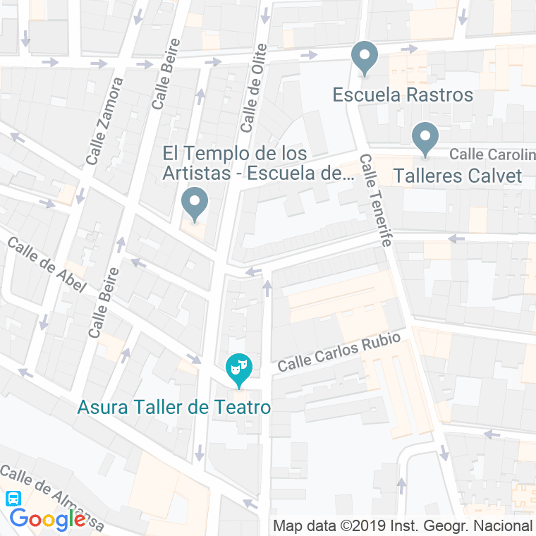 Código Postal calle Avelino Montero Rios en Madrid