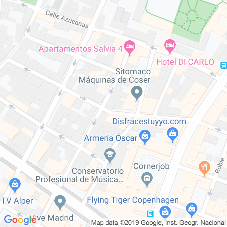Código Postal calle Conde De Vallellano en Madrid