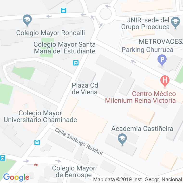 Código Postal calle Ciudad De Viena, plaza en Madrid