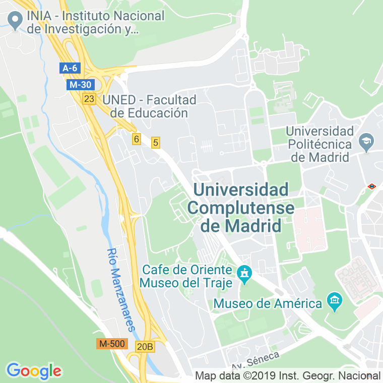 Código Postal calle Puerta De Hierro, avenida en Madrid