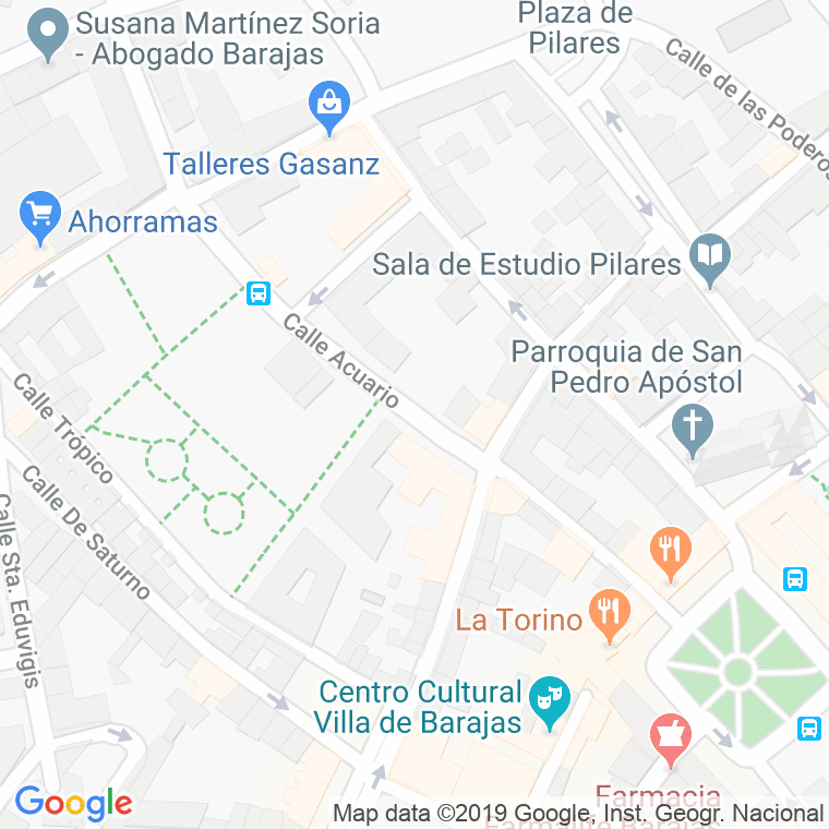 Código Postal calle Acuario en Madrid