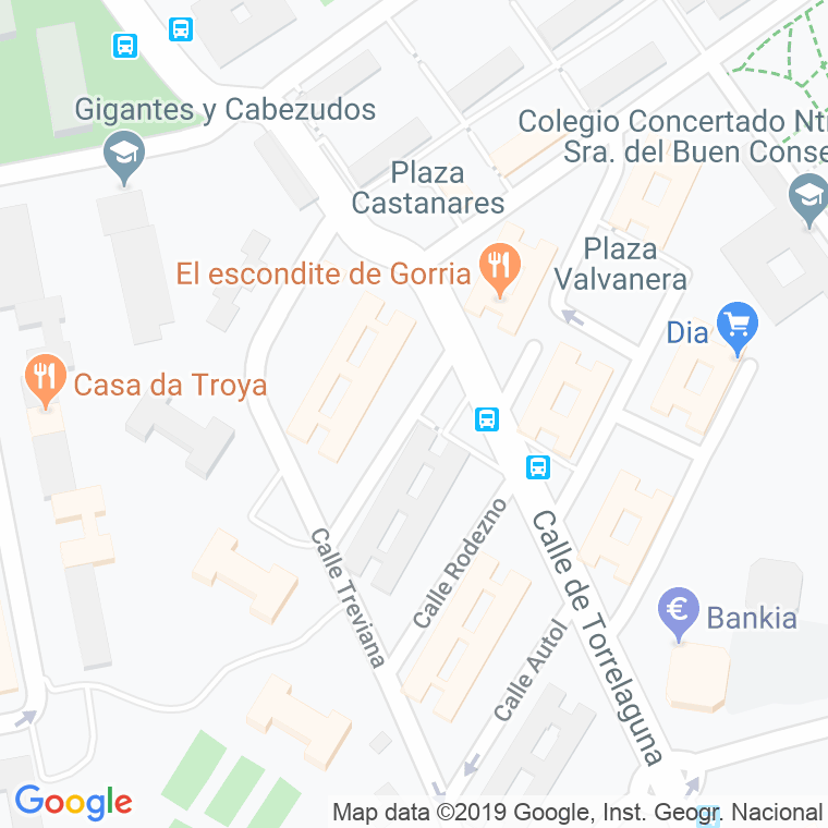 Código Postal calle Entrena en Madrid