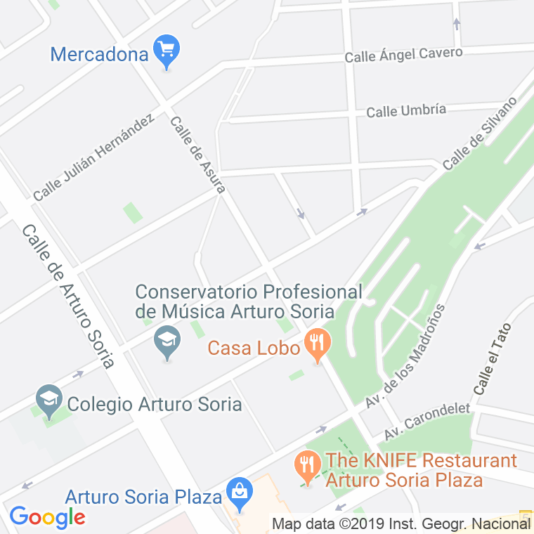 Código Postal calle Estrecho De Mesina en Madrid