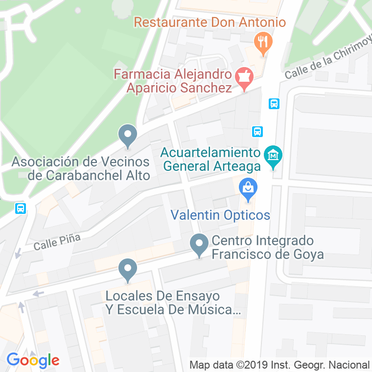 Código Postal calle Lebreles en Madrid